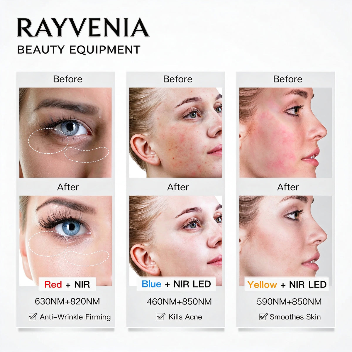 Rayvenia Red Light Therapy Face Mask