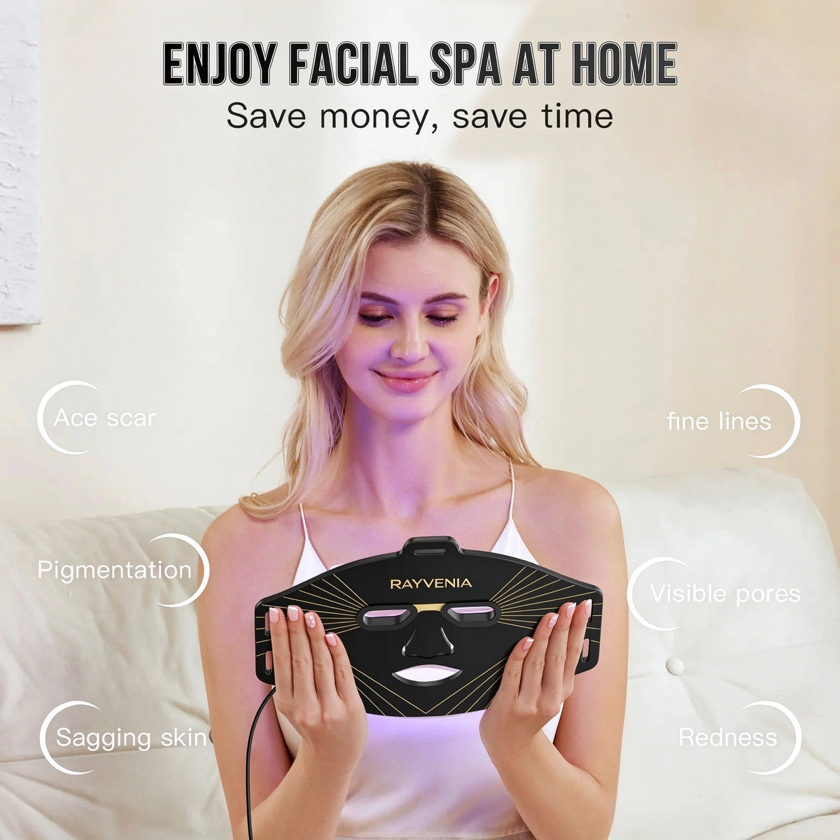 Rayvenia Red Light Therapy Face Mask