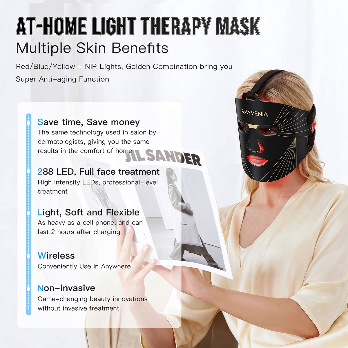 Rayvenia Red Light Therapy Face Mask