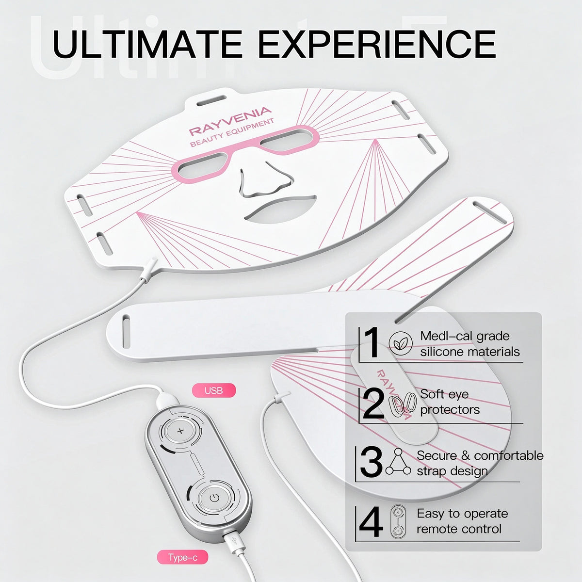 Rayvenia Glow LED Face & Neck Therapy Mask